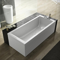 Jacuzzi Moove Blower Ванна Air пристенная, 180x80x57см Dx, без отверстий под смеситель, Цвет: Белый сатинированный