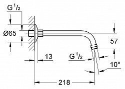 Кронштейн для верхнего душа Grohe Relexa 27406000