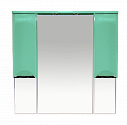 Misty Жасмин -105 Зеркало - шкаф (свет) салатовая эмаль