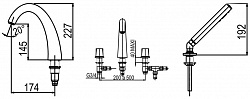 Смеситель Jacob Delafon Elevation E18876-CP на борт ванны