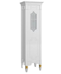 Шкаф Кастилия П 55 Белый глянцевый поталь золото