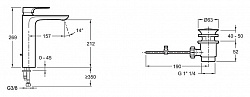 Смеситель Jacob Delafon Aleo+ E72337-CP для раковины