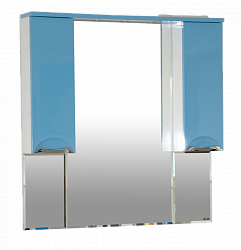 Misty Жасмин -105 Зеркало - шкаф (свет) голубая эмаль