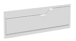 Экран для ванны Неаполь К 1500 Белый глянцевый (1)