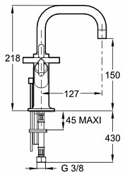 Смеситель Jacob Delafon Purist E14594-3-CP для раковины