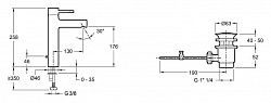 Смеситель Jacob Delafon Cuff E37303-CP для раковины