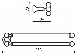 Полотенцедержатель Bagno & Associati Folie FS21452 ORO